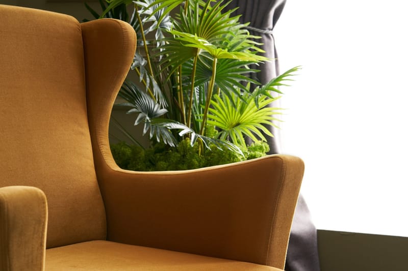 Edgara Fåtölj - Sammet/Guld/Natur - Möbler - Vardagsrum - Fåtöljer - Sammetsfåtölj