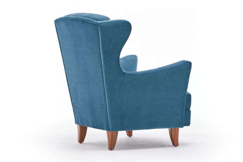 Edgara Fåtölj - Sammet/Turkos/Natur - Möbler - Vardagsrum - Fåtöljer - Sammetsfåtölj