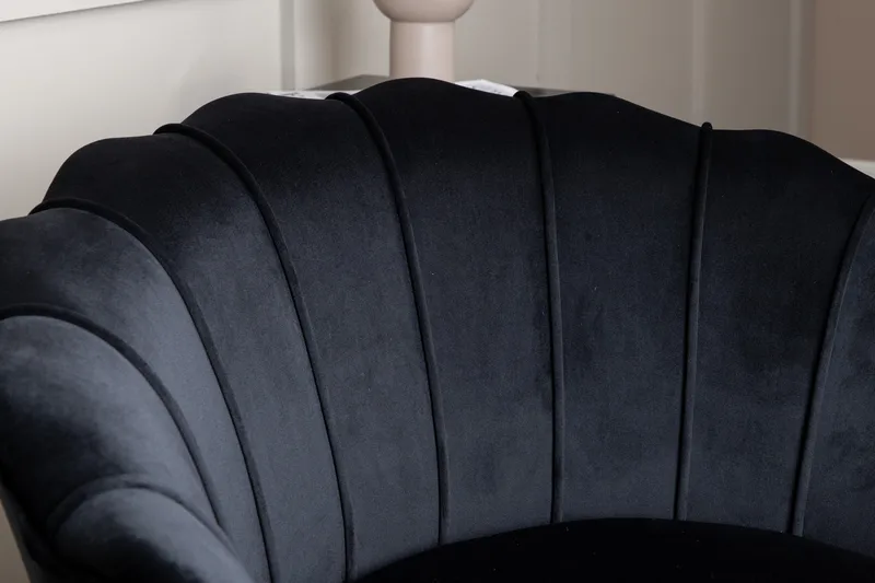 Fåtölj Calais - Svart - Möbler - Vardagsrum - Fåtöljer - Sammetsfåtölj