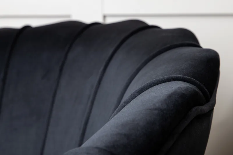 Fåtölj Calais - Svart - Möbler - Vardagsrum - Fåtöljer - Sammetsfåtölj