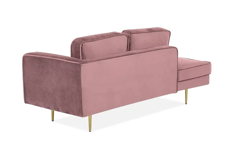 Llanfach Schäslong Höger Sammet - Rosa - Möbler - Vardagsrum - Fåtöljer - Sammetsfåtölj