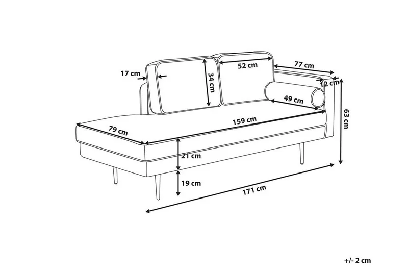 Llanfach Schäslong Höger Sammet - Rosa - Möbler - Vardagsrum - Fåtöljer - Sammetsfåtölj