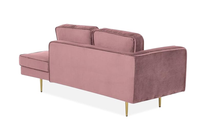 Llanfach Schäslong Vänster Sammet - Rosa - Möbler - Vardagsrum - Fåtöljer - Sammetsfåtölj