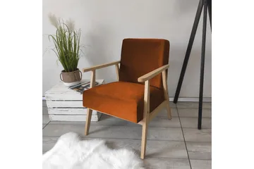 Retro Fåtölj - Sammet/Brun - Möbler - Vardagsrum - Fåtöljer