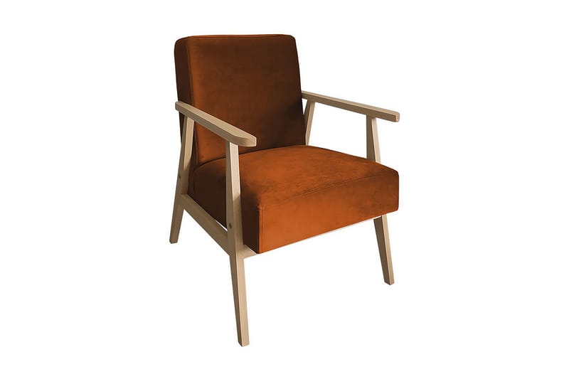 Retro Fåtölj, Sammet/Brun