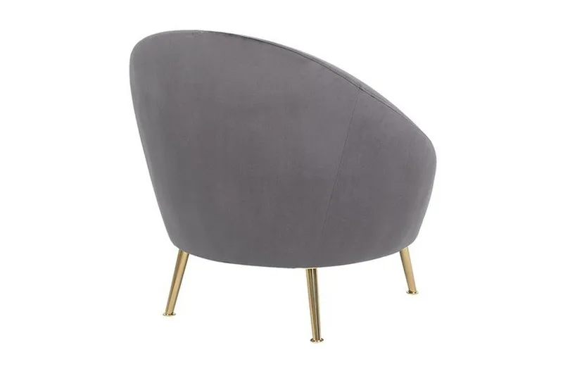 Rickli Fåtölj Sammet - Grå - Möbler - Vardagsrum - Fåtöljer - Sammetsfåtölj