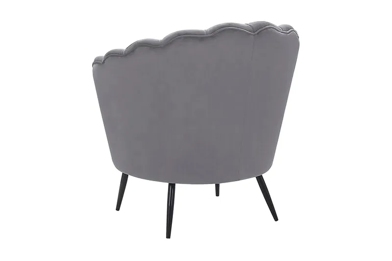 Sarannell Sammetsfåtölj - Grå - Möbler - Vardagsrum - Fåtöljer - Sammetsfåtölj