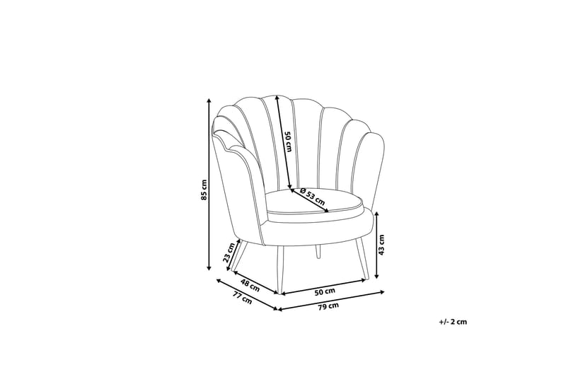 Sarannell Sammetsfåtölj - Gul - Möbler - Vardagsrum - Fåtöljer