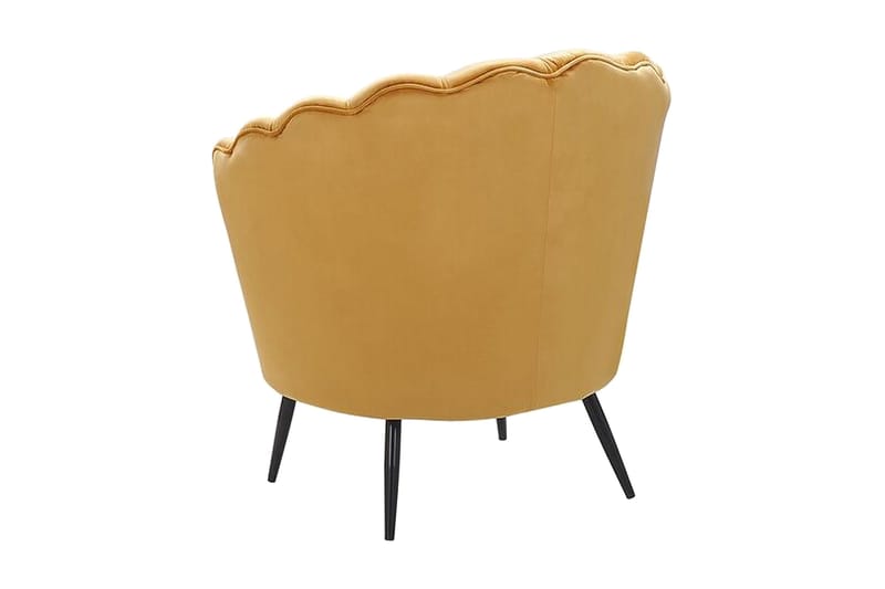 Sarannell Sammetsfåtölj - Gul - Möbler - Vardagsrum - Fåtöljer