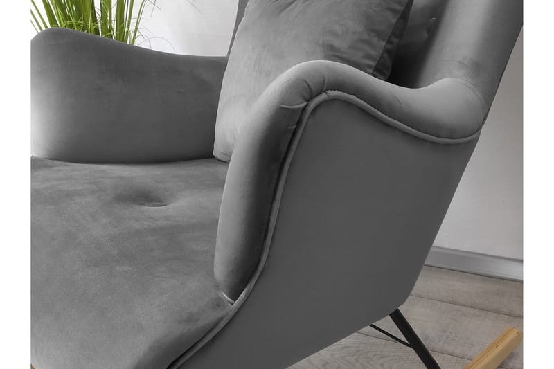 Skandynawski Fåtölj - Sammet/Blå - Möbler - Vardagsrum - Fåtöljer - Sammetsfåtölj