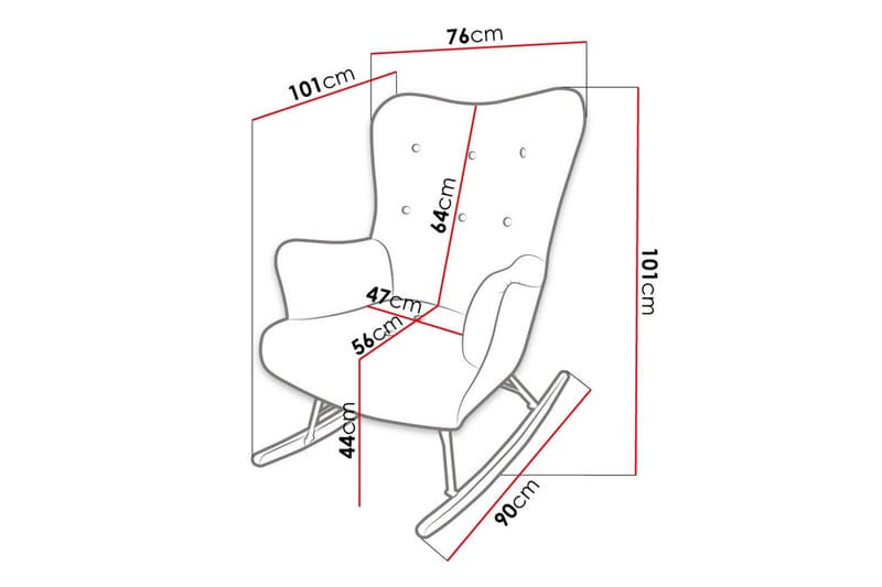 Skandynawski Fåtölj - Sammet/Grå - Möbler - Vardagsrum - Fåtöljer - Sammetsfåtölj