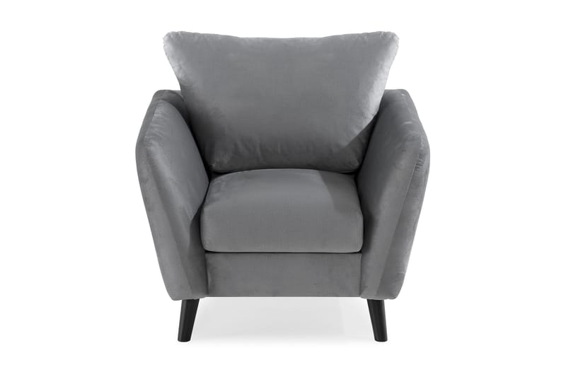 Trend Fåtölj - Ljusgrå Sammet - Möbler - Vardagsrum - Fåtöljer - Sammetsfåtölj