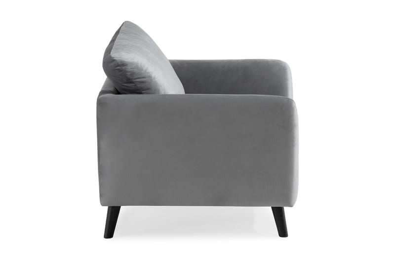 Trend Fåtölj - Ljusgrå Sammet - Möbler - Vardagsrum - Fåtöljer - Sammetsfåtölj