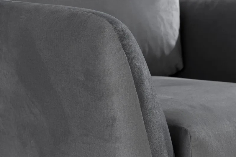 Trend Fåtölj - Ljusgrå Sammet - Möbler - Vardagsrum - Fåtöljer - Sammetsfåtölj
