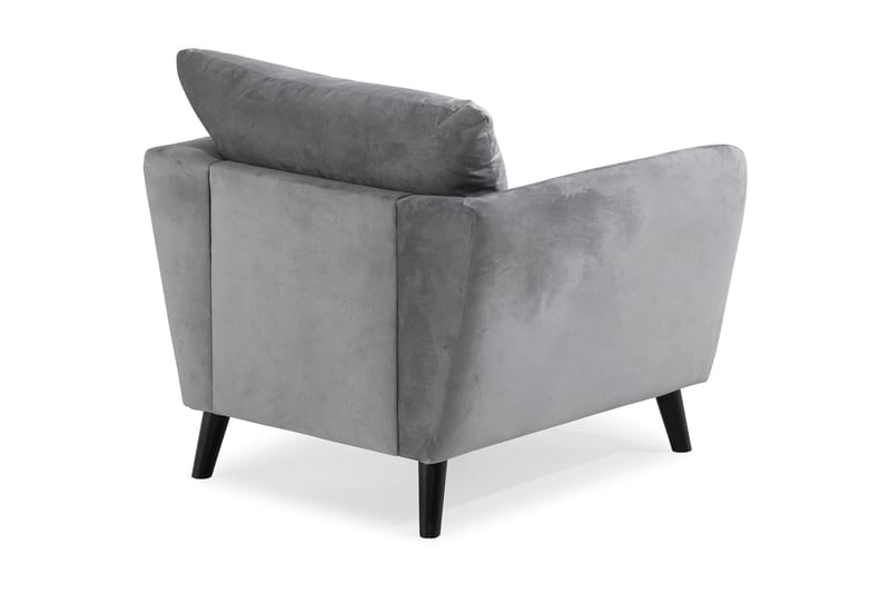 Trend Fåtölj - Ljusgrå Sammet - Möbler - Vardagsrum - Fåtöljer - Sammetsfåtölj
