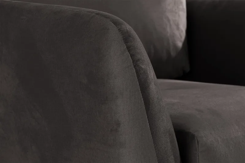 Trend Fåtölj - Mörkgrå Sammet - Möbler - Vardagsrum - Fåtöljer - Sammetsfåtölj