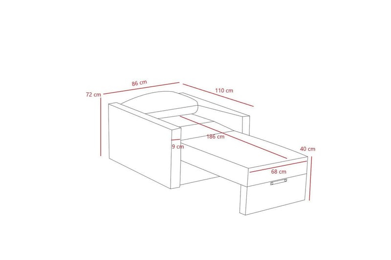 Savra Bäddfåtölj - Antracit - Möbler - Vardagsrum - Bäddsoffor - Hörnbäddsoffa