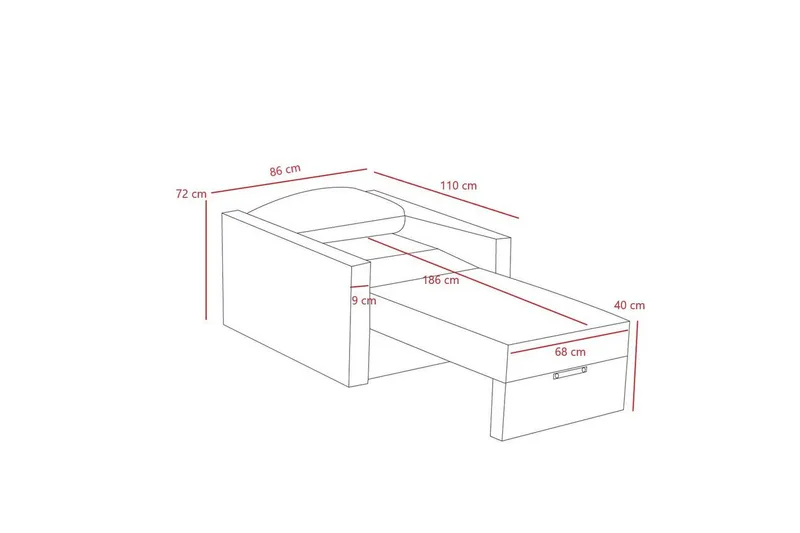 Savra Bäddfåtölj - Cream - Möbler - Vardagsrum - Bäddsoffor