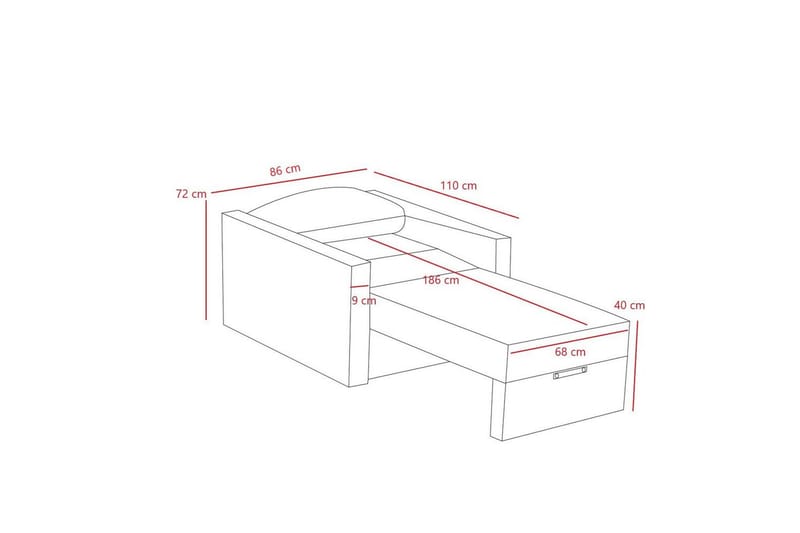 Savra Bäddfåtölj - Grå - Möbler - Vardagsrum - Bäddsoffor - Hörnbäddsoffa