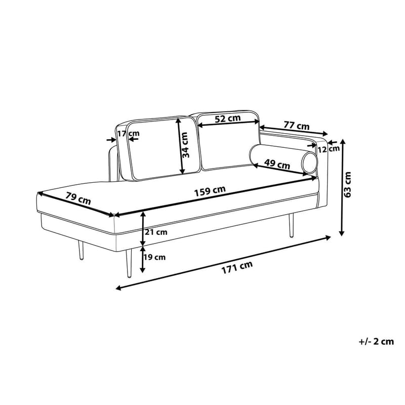 Schäslong Miramas - Högervänd - Möbler - Vardagsrum - Fåtöljer - Schäslongfåtöljer & divanfåtöljer