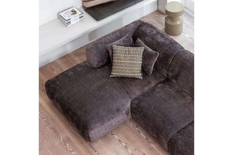 Schäslong Moln - Varmbrun, Varm Brun, Vänster - Möbler - Vardagsrum - Soffor - Divansoffa & schäslong