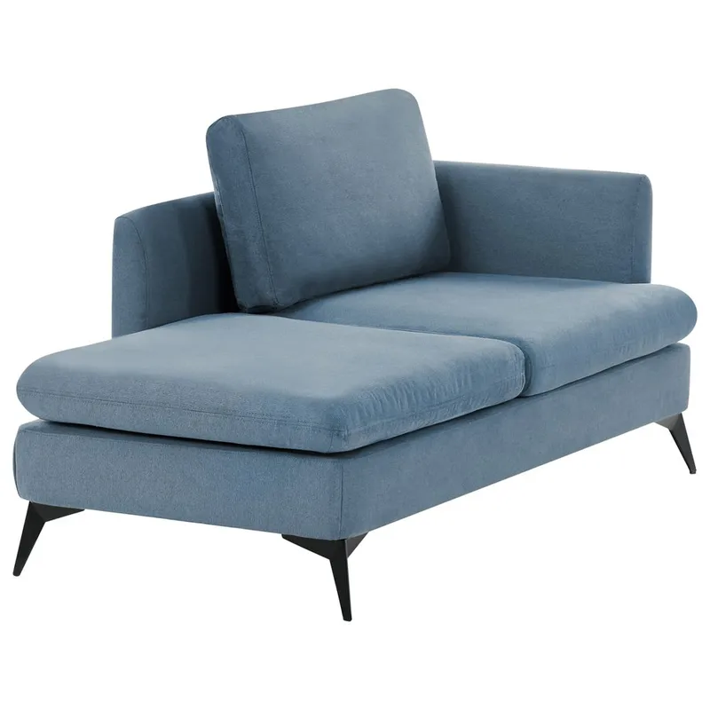 Schäslong Sievoz - Blå, Svart/Högervänd - Möbler - Vardagsrum - Fåtöljer - Schäslongfåtöljer & divanfåtöljer