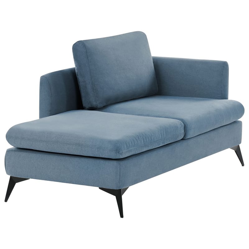 Schäslong Sievoz - Blå, Svart/Högervänd - Möbler - Vardagsrum - Fåtöljer - Schäslongfåtöljer & divanfåtöljer
