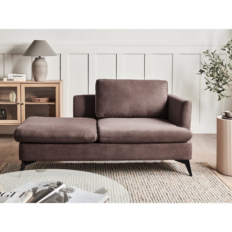 Schäslong Sievoz - Brun, Svart/Högervänd - Möbler - Vardagsrum - Fåtöljer - Schäslongfåtöljer & divanfåtöljer