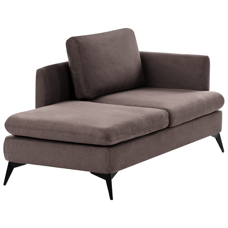 Schäslong Sievoz - Brun, Svart/Högervänd - Möbler - Vardagsrum - Fåtöljer - Schäslongfåtöljer & divanfåtöljer