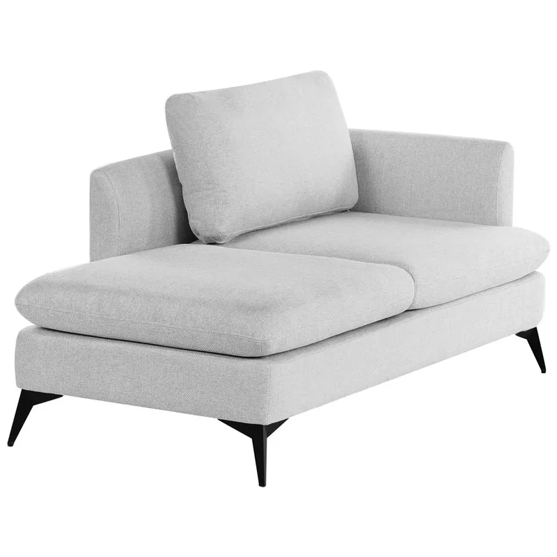 Schäslong Sievoz - Grå, svart/Högervänd - Möbler - Vardagsrum - Fåtöljer - Schäslongfåtöljer & divanfåtöljer