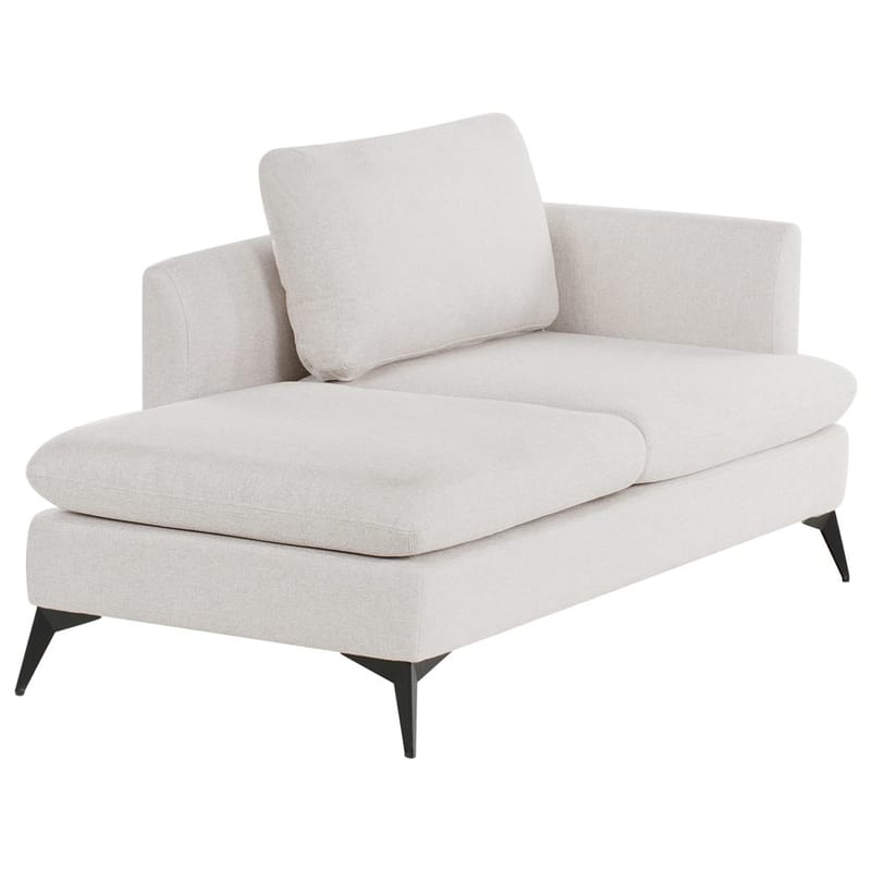 Schäslong Sievoz - Ljubeige, svart/Högervänd - Möbler - Vardagsrum - Fåtöljer - Schäslongfåtöljer & divanfåtöljer