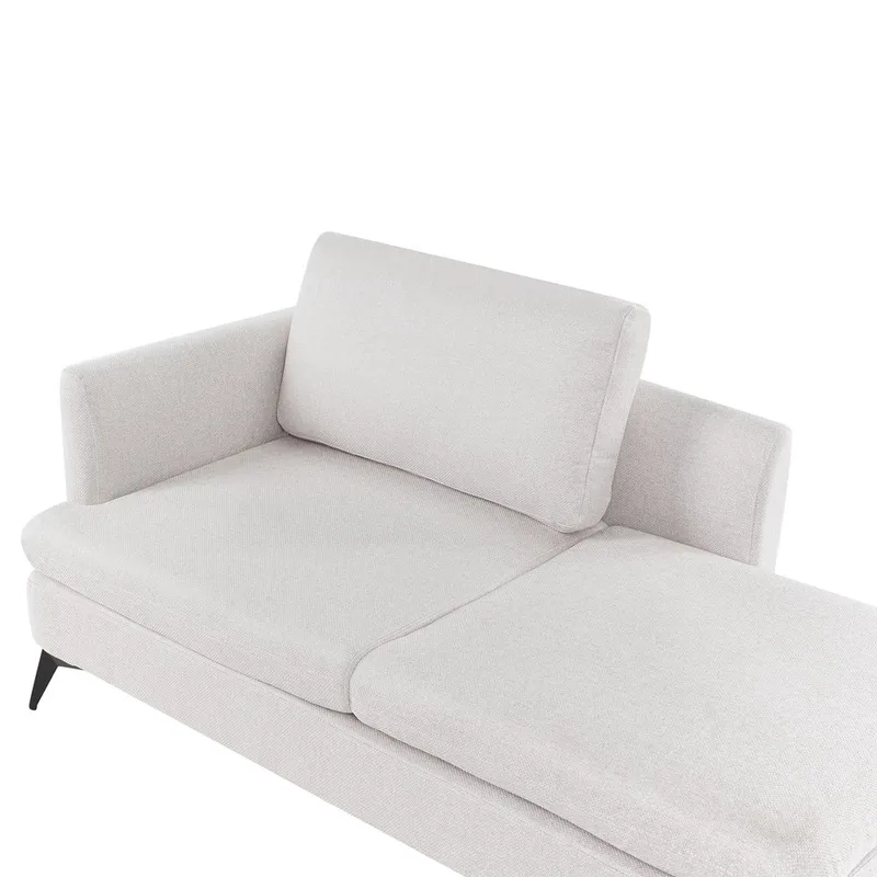 Schäslong Sievoz - Ljubeige, svart/Vänstervänd - Möbler - Vardagsrum - Fåtöljer - Schäslongfåtöljer & divanfåtöljer