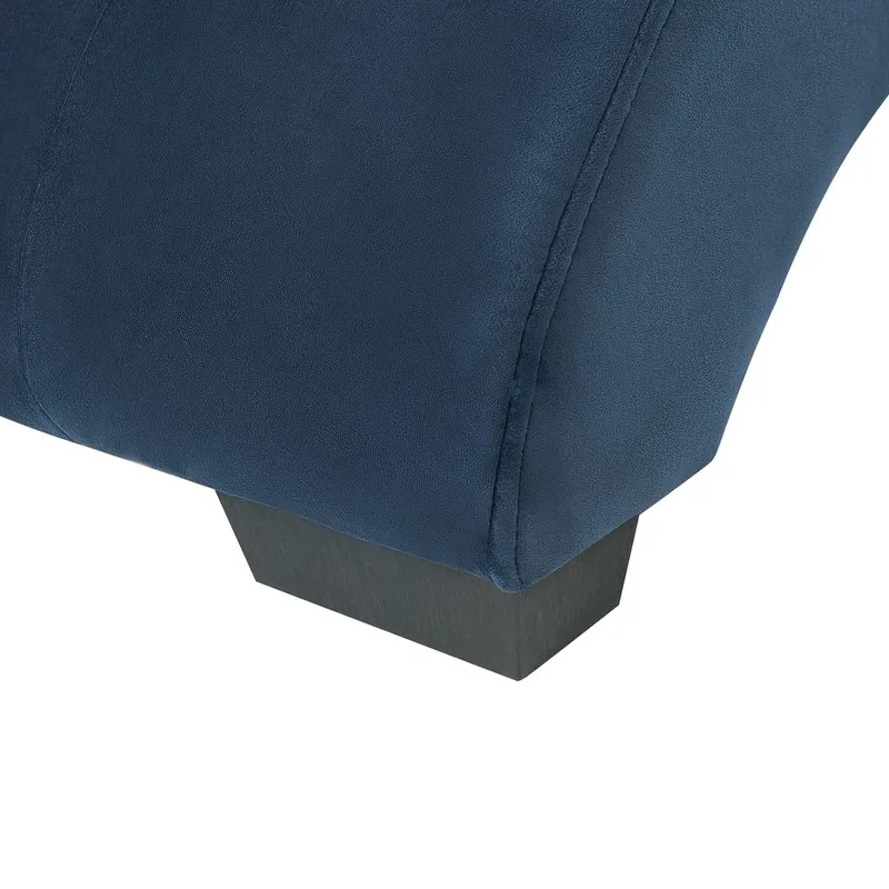 Schäslong Simorre - Blå, svart, silver - Möbler - Vardagsrum - Fåtöljer - Schäslongfåtöljer & divanfåtöljer