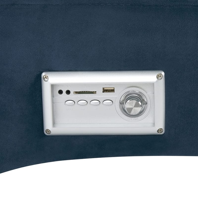 Schäslong Simorre - Blå, svart, silver - Möbler - Vardagsrum - Fåtöljer - Schäslongfåtöljer & divanfåtöljer