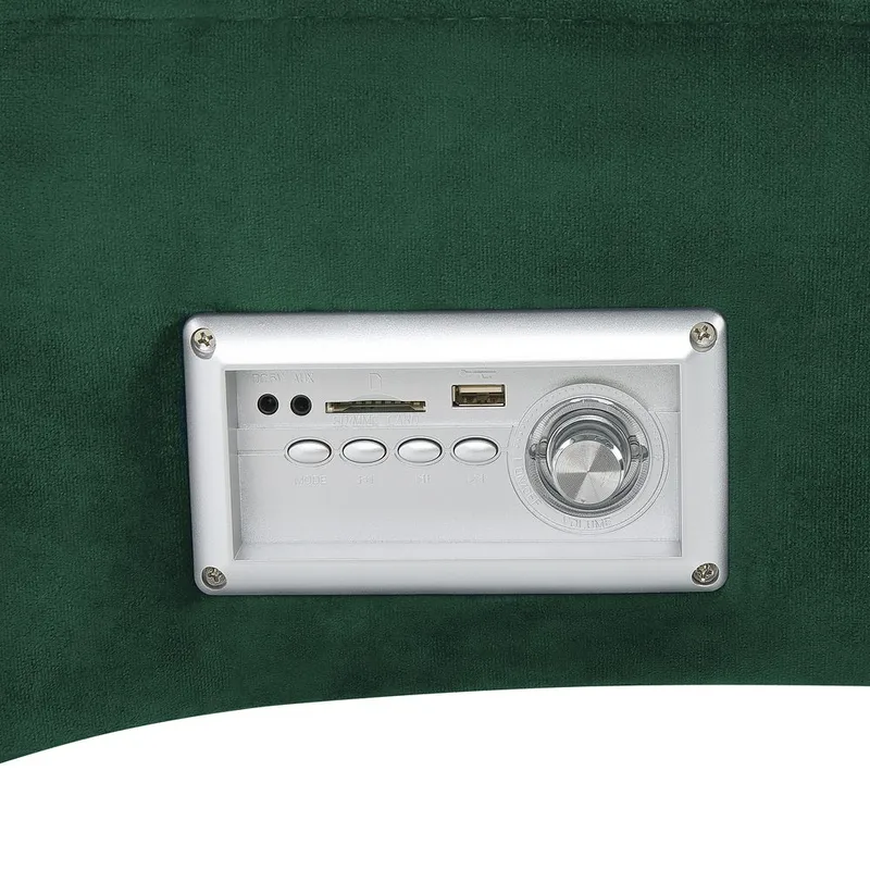 Schäslong Simorre - Grön, Svart, Silver - Möbler - Vardagsrum - Fåtöljer - Schäslongfåtöljer & divanfåtöljer