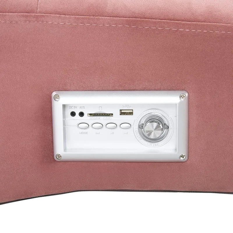 Schäslong Simorre - Rosa, svart, silver - Möbler - Vardagsrum - Fåtöljer - Schäslongfåtöljer & divanfåtöljer