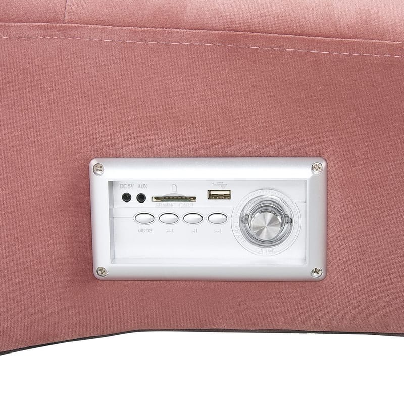 Schäslong Simorre - Rosa, svart, silver - Möbler - Vardagsrum - Fåtöljer - Schäslongfåtöljer & divanfåtöljer