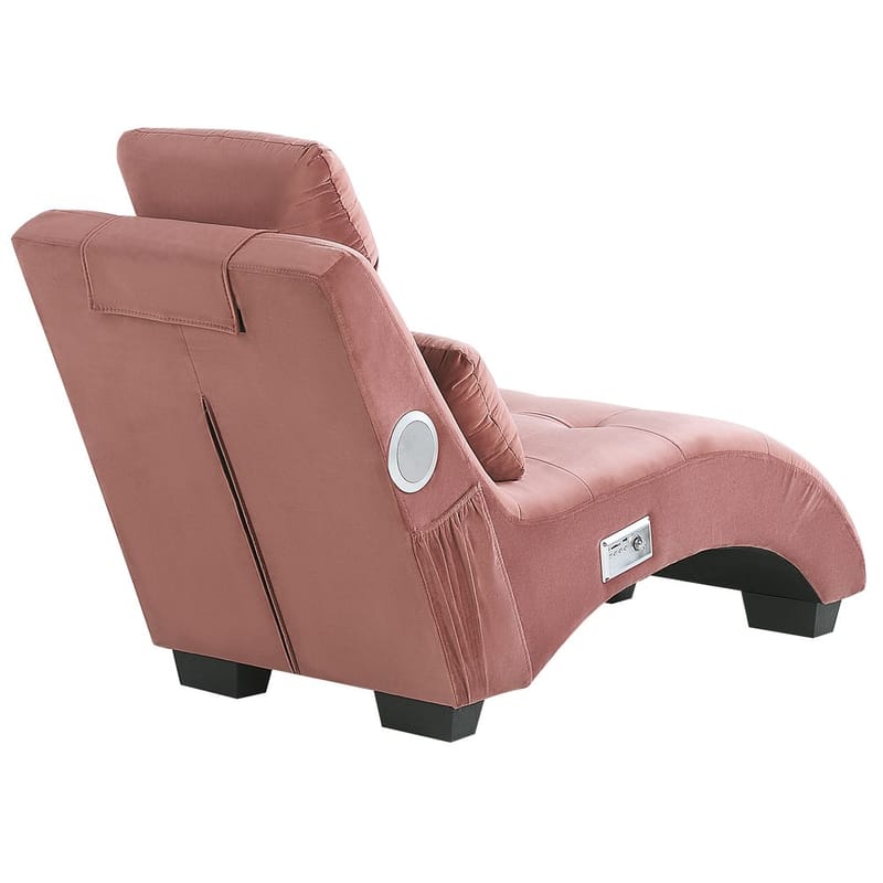 Schäslong Simorre - Rosa, svart, silver - Möbler - Vardagsrum - Fåtöljer - Schäslongfåtöljer & divanfåtöljer