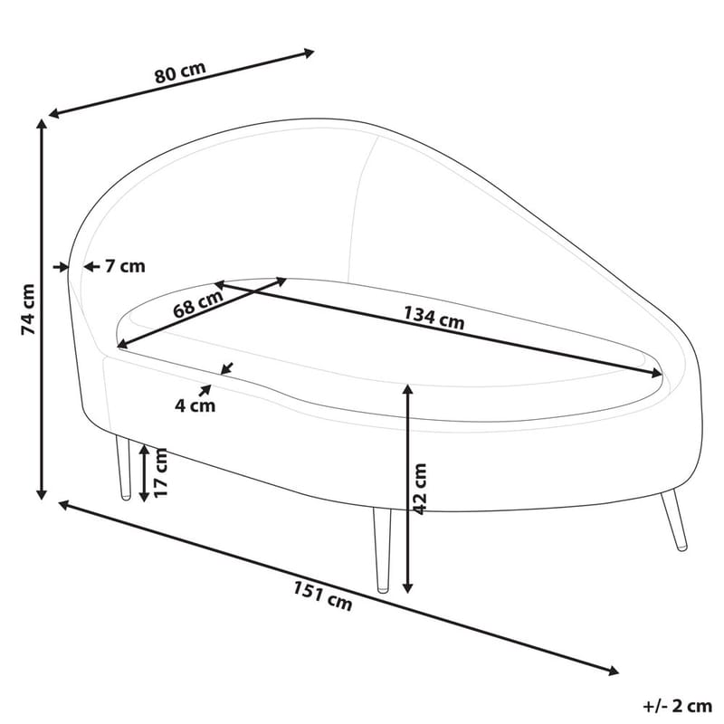 Schäslong Valreas - Beige, svart/Vänstervänd - Möbler - Vardagsrum - Fåtöljer - Schäslongfåtöljer & divanfåtöljer