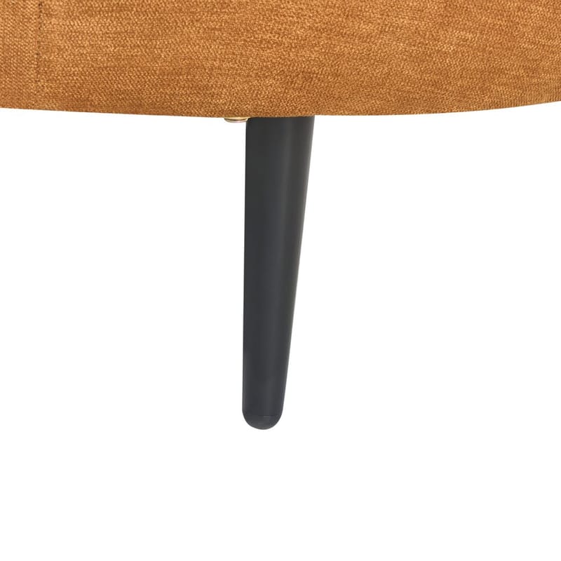 Schäslong Valreas - Orange, svart/Vänstervänd - Möbler - Vardagsrum - Fåtöljer - Schäslongfåtöljer & divanfåtöljer