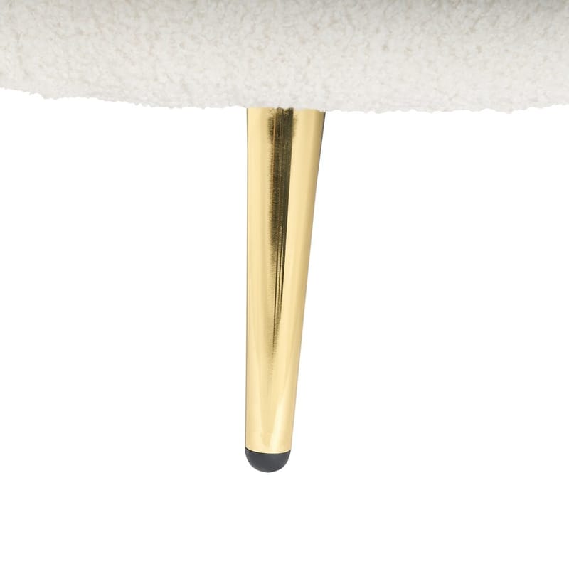 Schäslong Valreas - Vitt, guld/Vänstervänd - Möbler - Vardagsrum - Fåtöljer - Schäslongfåtöljer & divanfåtöljer