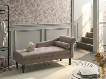 Schäslong Yvoire Högervänd - Taupe - Möbler - Sovrum - Dagbäddar