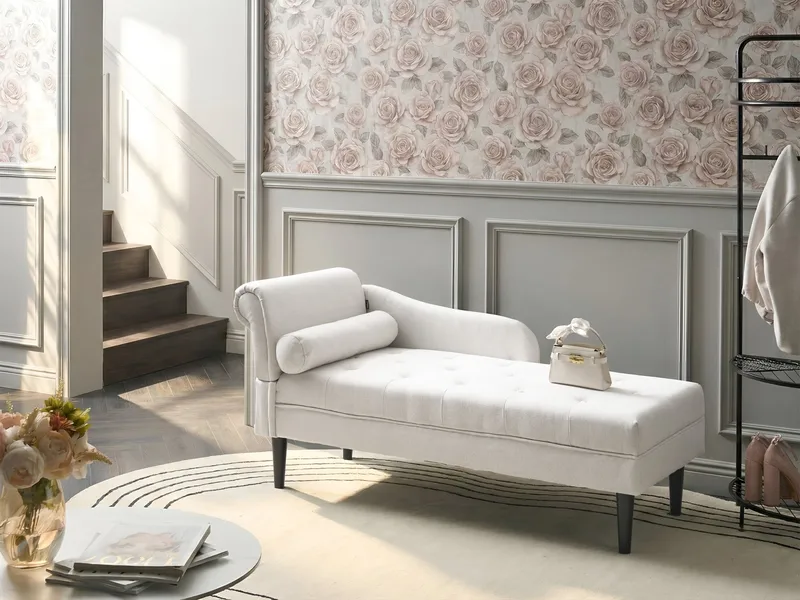 Schäslong Yvoire Vänstervänd - Off-White - Möbler - Sovrum - Dagbäddar
