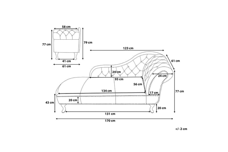 Amardeep Schäslong Höger - Beige - Möbler - Vardagsrum - Fåtöljer - Schäslongfåtöljer & divanfåtöljer