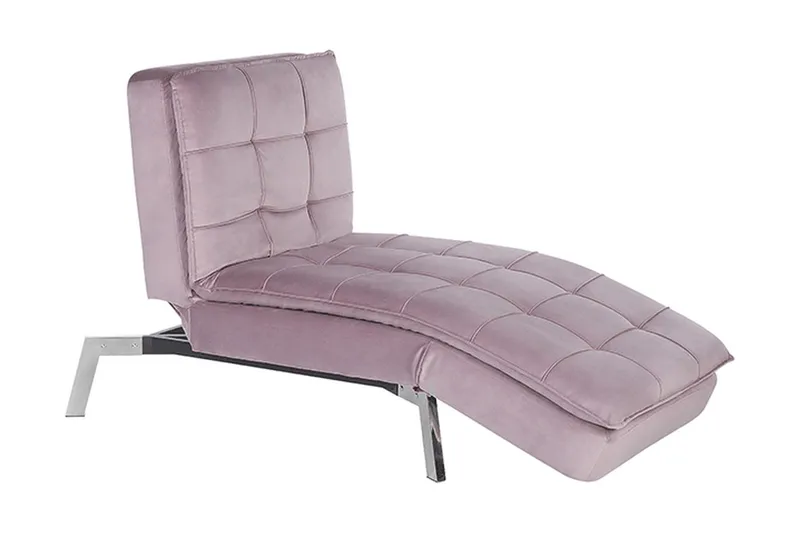 Karyne Schäslong Sammet - Rosa - Möbler - Vardagsrum - Fåtöljer - Schäslongfåtöljer & divanfåtöljer