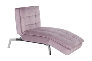 Karyne Schäslong Sammet - Rosa - Möbler - Vardagsrum - Fåtöljer - Schäslongfåtöljer & divanfåtöljer