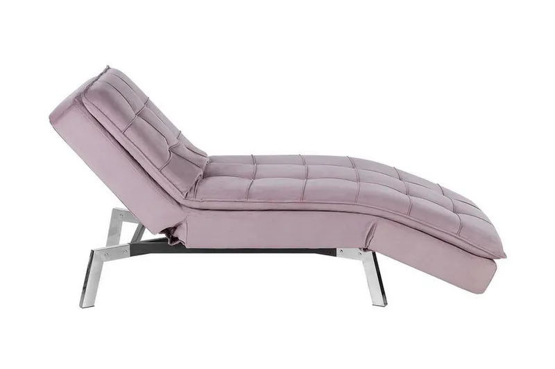 Karyne Schäslong Sammet - Rosa - Möbler - Vardagsrum - Fåtöljer - Schäslongfåtöljer & divanfåtöljer