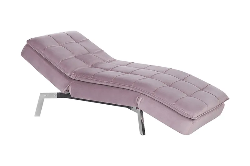 Karyne Schäslong Sammet - Rosa - Möbler - Vardagsrum - Fåtöljer - Schäslongfåtöljer & divanfåtöljer
