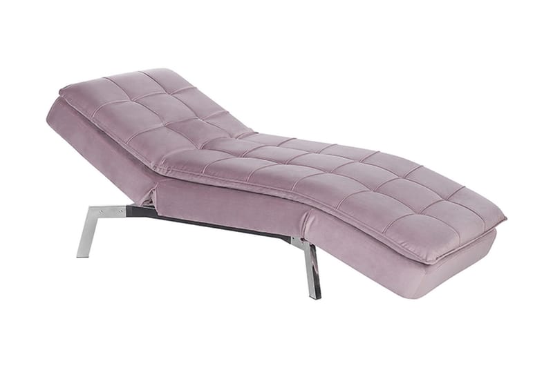 Karyne Schäslong Sammet - Rosa - Möbler - Vardagsrum - Fåtöljer - Schäslongfåtöljer & divanfåtöljer
