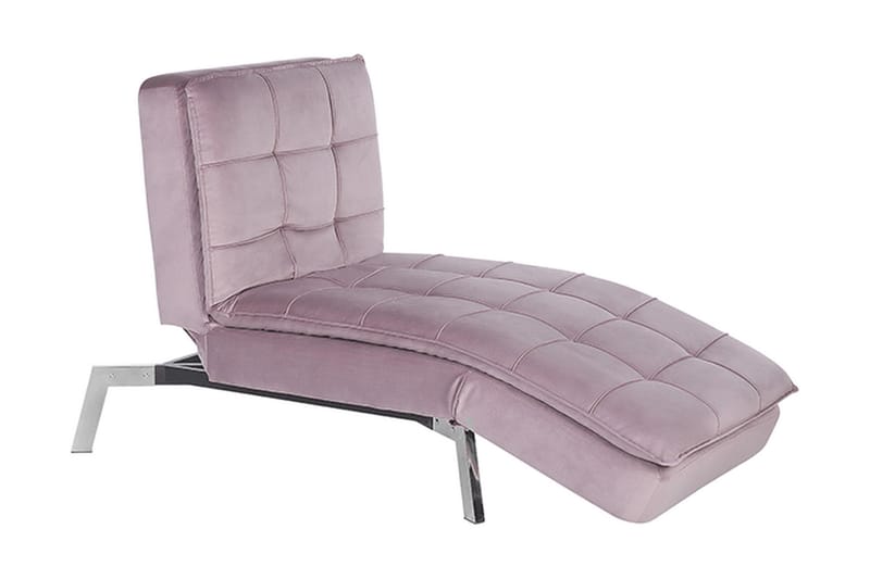 LAMERTON Schäslong Sammet Rosa - Möbler - Vardagsrum - Fåtöljer - Schäslongfåtöljer & divanfåtöljer